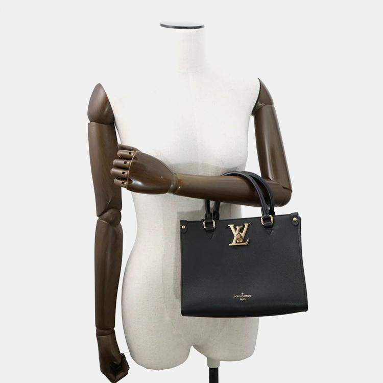 Pre Owned Louis Vuitton Padlock & Go Noir Grained Calf Leather