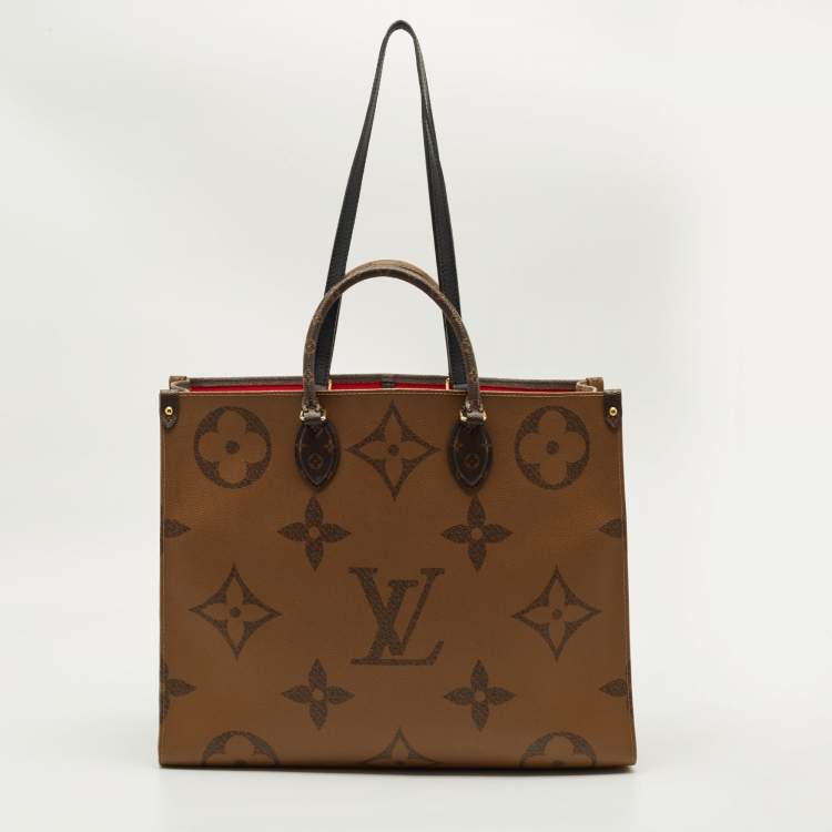 Pre Owned Louis Vuitton Monogram Reverse Giant Canvas OnTheGo GM Bag