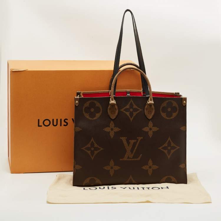 Pre Owned Louis Vuitton Monogram Reverse Giant Canvas OnTheGo GM Bag
