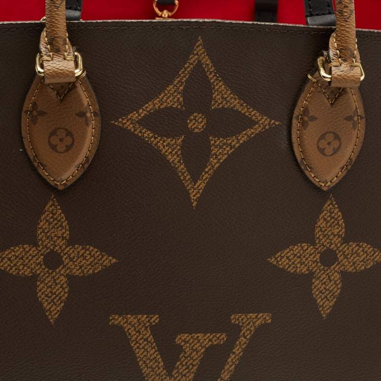 Pre Owned Louis Vuitton Monogram Reverse Giant Canvas OnTheGo GM Bag