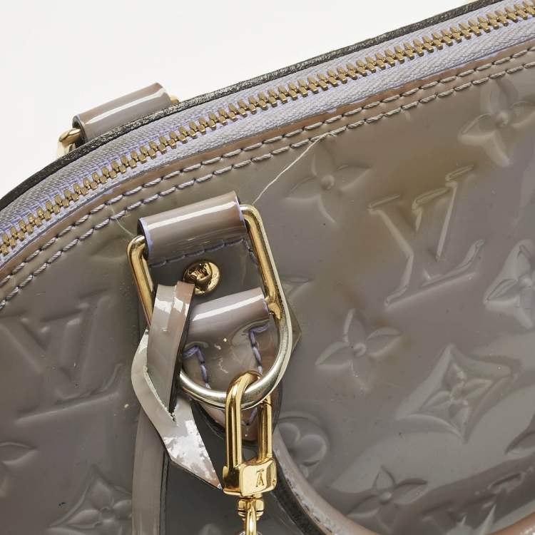 Pre Owned Louis Vuitton Lilac Monogram Vernis Alma BB Bag