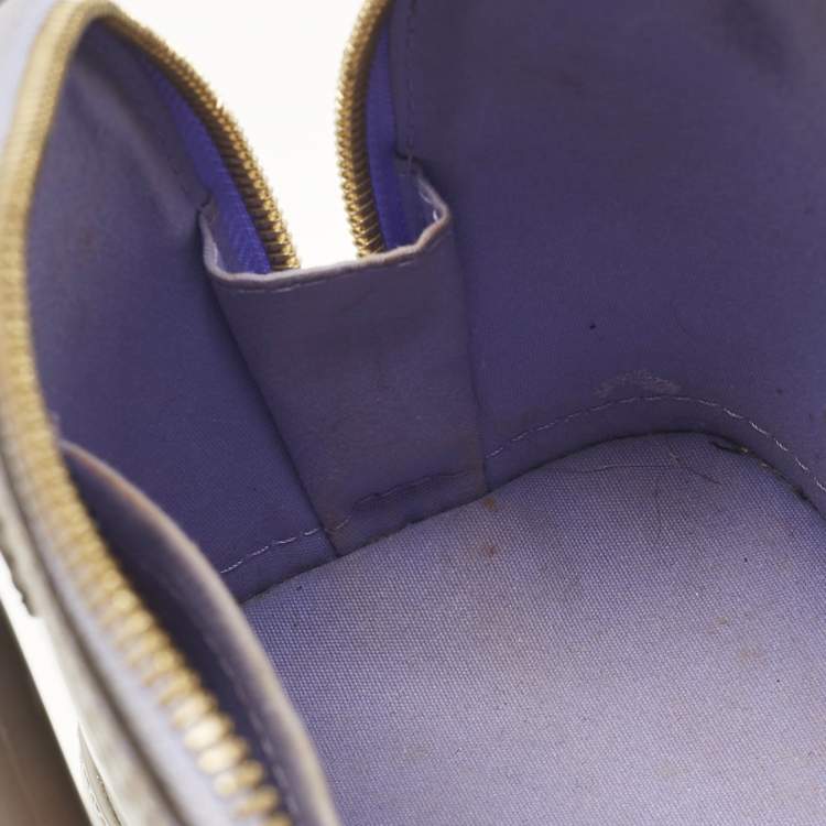 Pre Owned Louis Vuitton Lilac Monogram Vernis Alma BB Bag