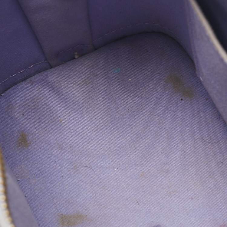 Pre Owned Louis Vuitton Lilac Monogram Vernis Alma BB Bag