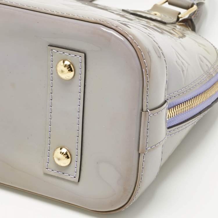 Pre Owned Louis Vuitton Lilac Monogram Vernis Alma BB Bag