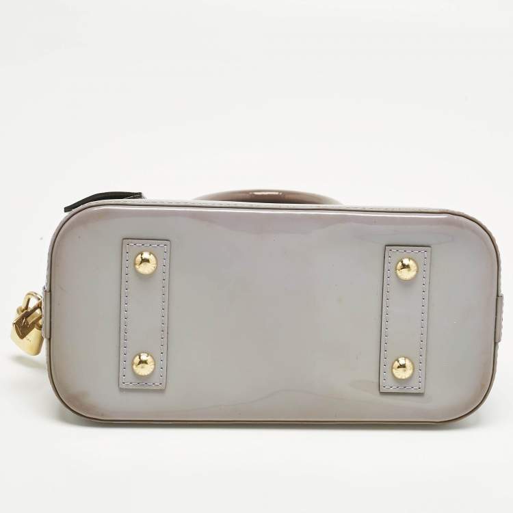 Pre Owned Louis Vuitton Lilac Monogram Vernis Alma BB Bag