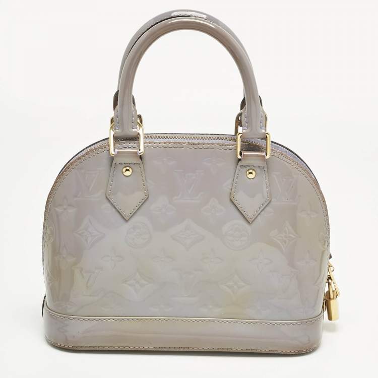 Pre Owned Louis Vuitton Lilac Monogram Vernis Alma BB Bag