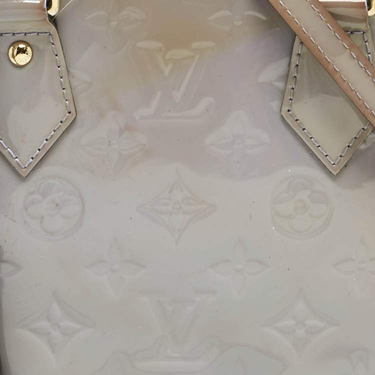 Pre Owned Louis Vuitton Lilac Monogram Vernis Alma BB Bag