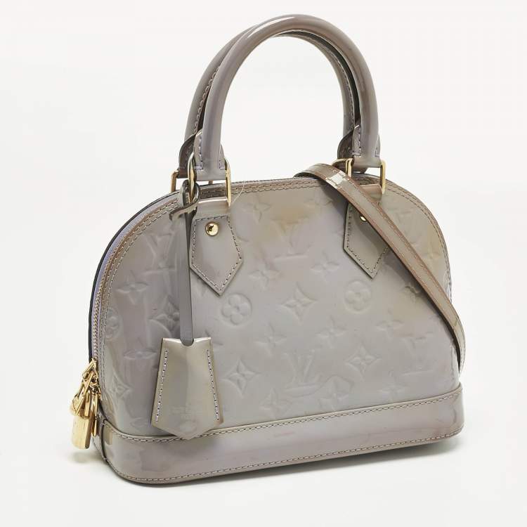 Pre Owned Louis Vuitton Lilac Monogram Vernis Alma BB Bag