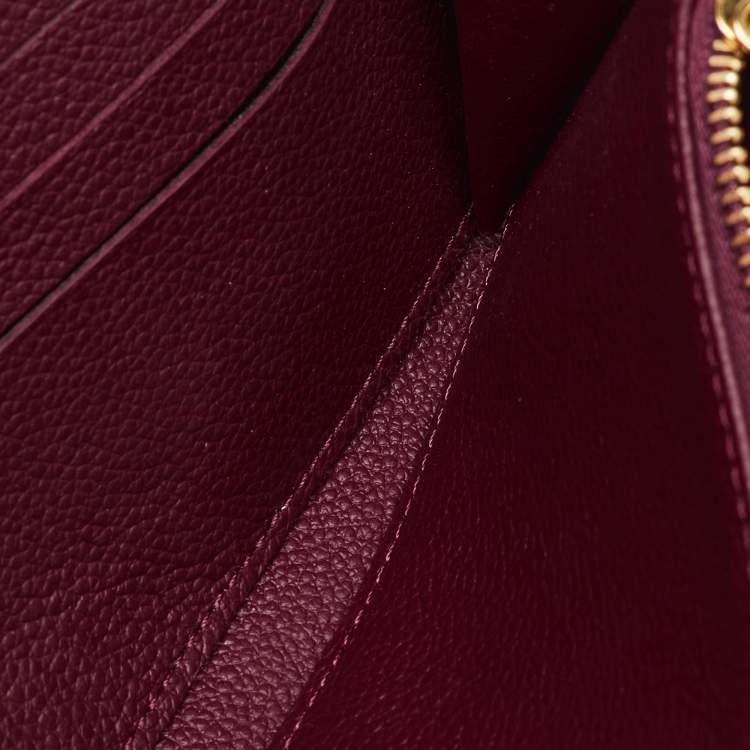 Pre Owned Louis Vuitton Aurore Monogram Empreinte Leather Sarah Wallet