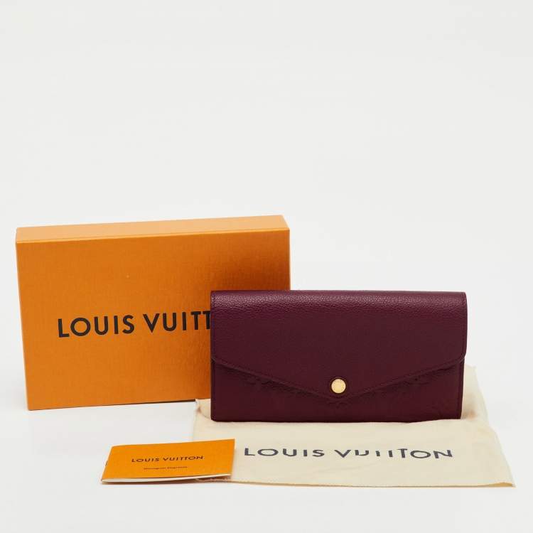 Pre Owned Louis Vuitton Aurore Monogram Empreinte Leather Sarah Wallet