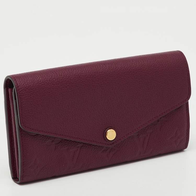 Pre Owned Louis Vuitton Aurore Monogram Empreinte Leather Sarah Wallet