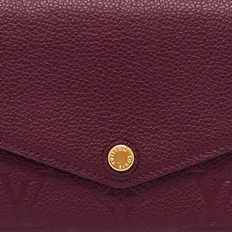 Pre Owned Louis Vuitton Aurore Monogram Empreinte Leather Sarah Wallet