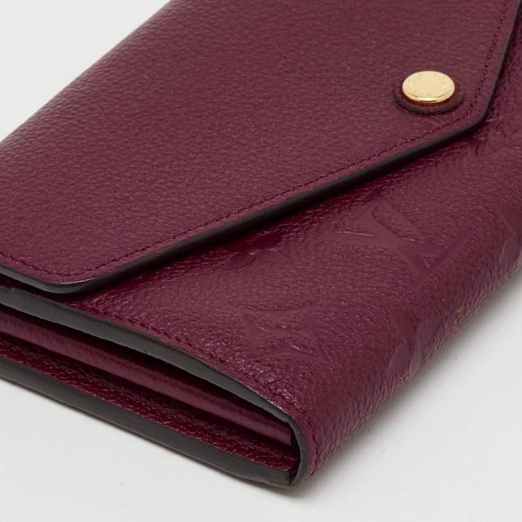 Pre Owned Louis Vuitton Aurore Monogram Empreinte Leather Sarah Wallet