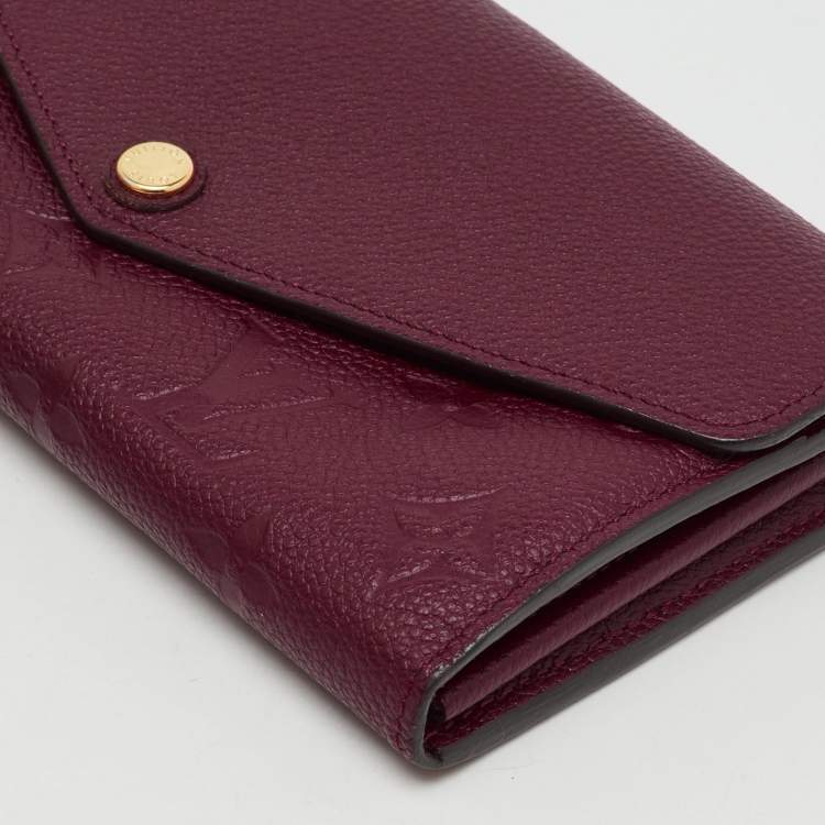Pre Owned Louis Vuitton Aurore Monogram Empreinte Leather Sarah Wallet
