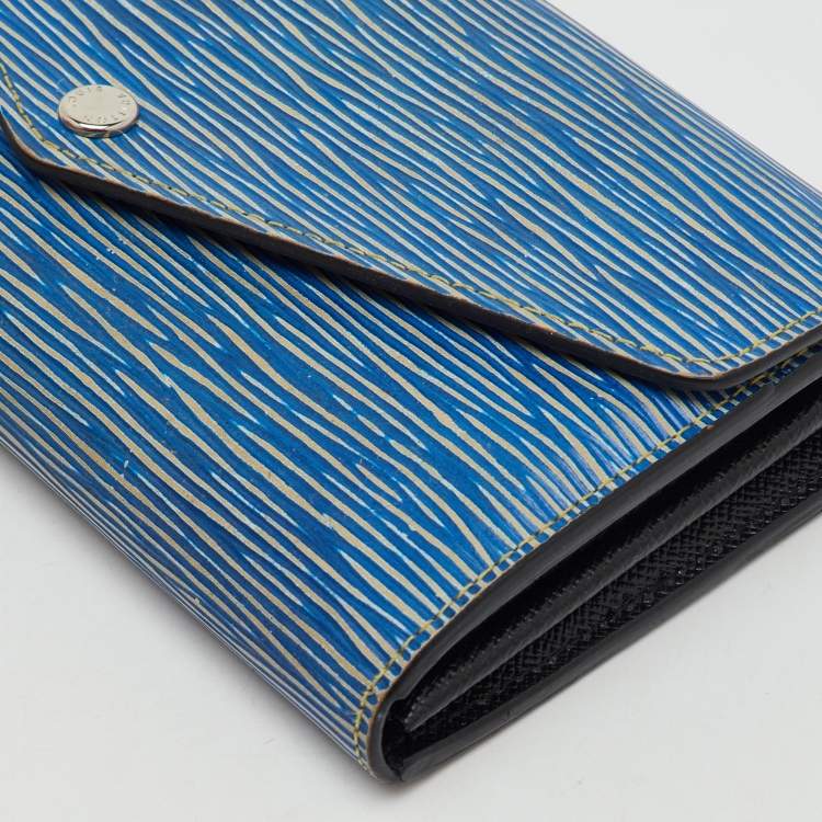 Pre Owned Louis Vuitton Light Denim Epi Leather Sarah Wallet