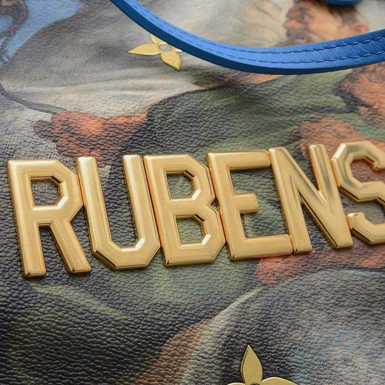 Pre Owned Louis Vuitton Masters Collection Neverfull MM Rubens Blue Coated Canvas Tote Bag