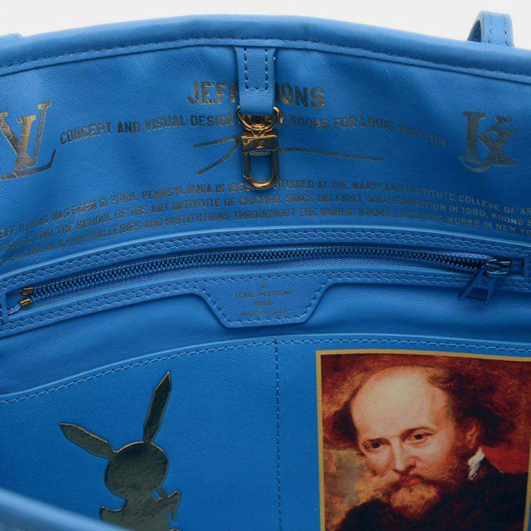 Pre Owned Louis Vuitton Masters Collection Neverfull MM Rubens Blue Coated Canvas Tote Bag