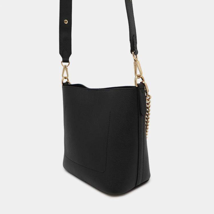 Pre Owned Louis Vuitton Rock & Walk Black Leather Shoulder Bag