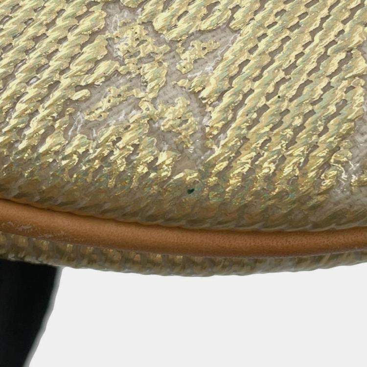 Pre Owned Louis Vuitton Woven Fabric Gold Shoulder Bags