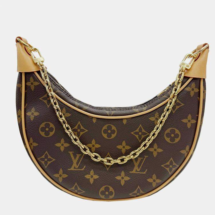 Pre Owned Louis Vuitton Brown Monogram Canvas Loop Shoulder Bag
