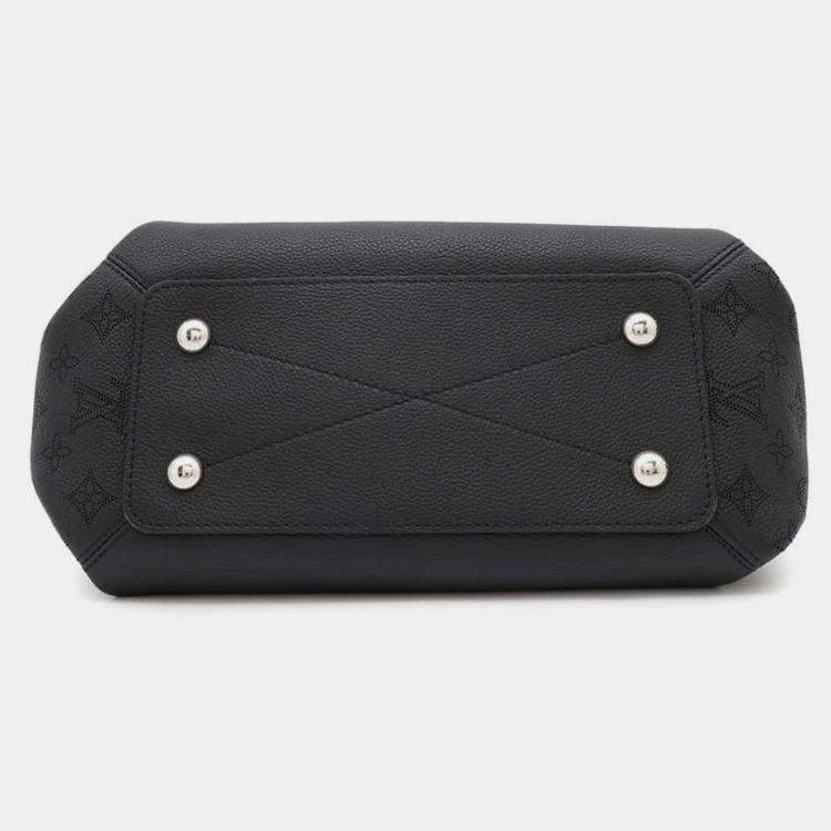 Pre Owned Louis Vuitton Haumea Galet Monogram Mahina Leather Tote Bag