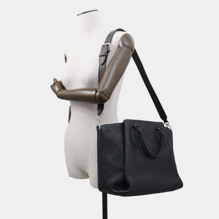 Pre Owned Louis Vuitton Haumea Galet Monogram Mahina Leather Tote Bag