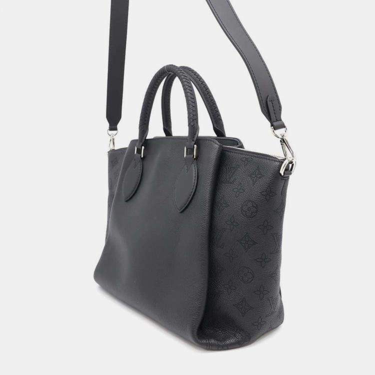 Pre Owned Louis Vuitton Haumea Galet Monogram Mahina Leather Tote Bag