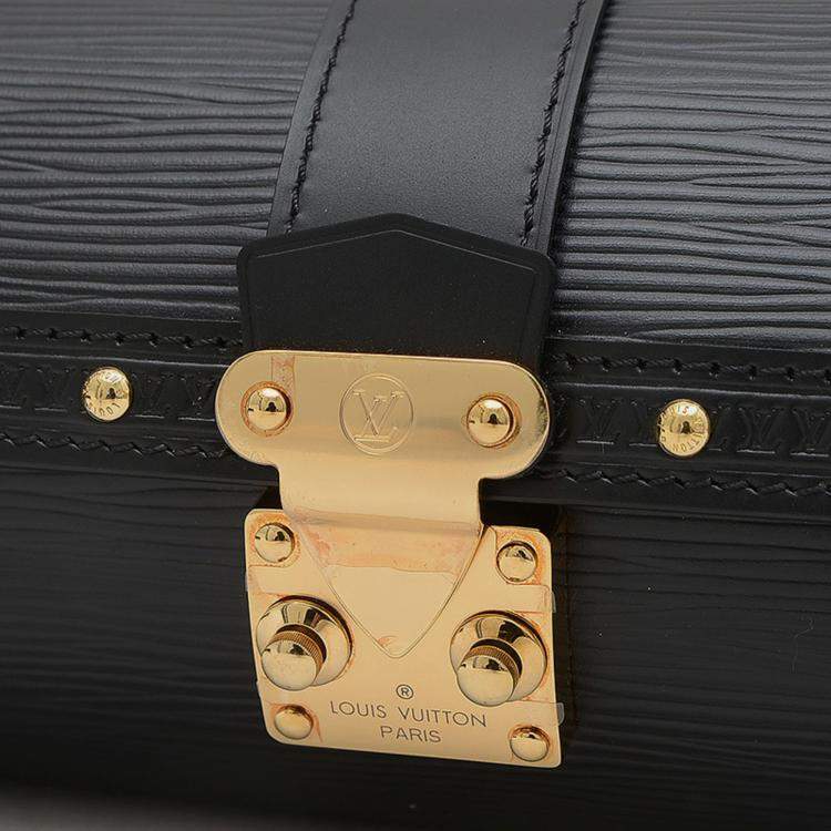 Pre Owned Louis Vuitton Papillon Trunk Black Epi Leather Shoulder Bag