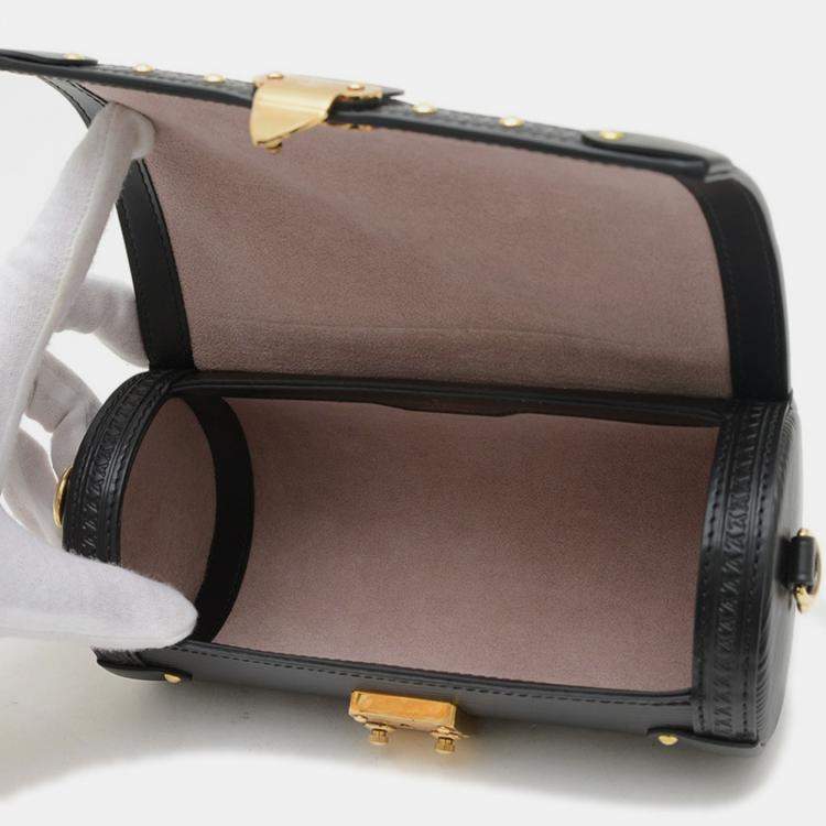Pre Owned Louis Vuitton Papillon Trunk Black Epi Leather Shoulder Bag