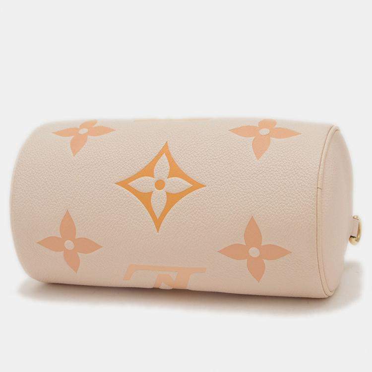 مملوكة مسبقًا Louis Vuitton Papillon BB Cream, Saffron Monogram Empreinte Leather Shoulder Bag
