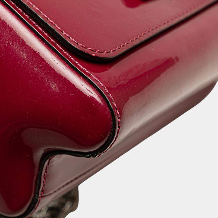 Pre Owned Louis Vuitton Red Vernis Monogram Twist PM