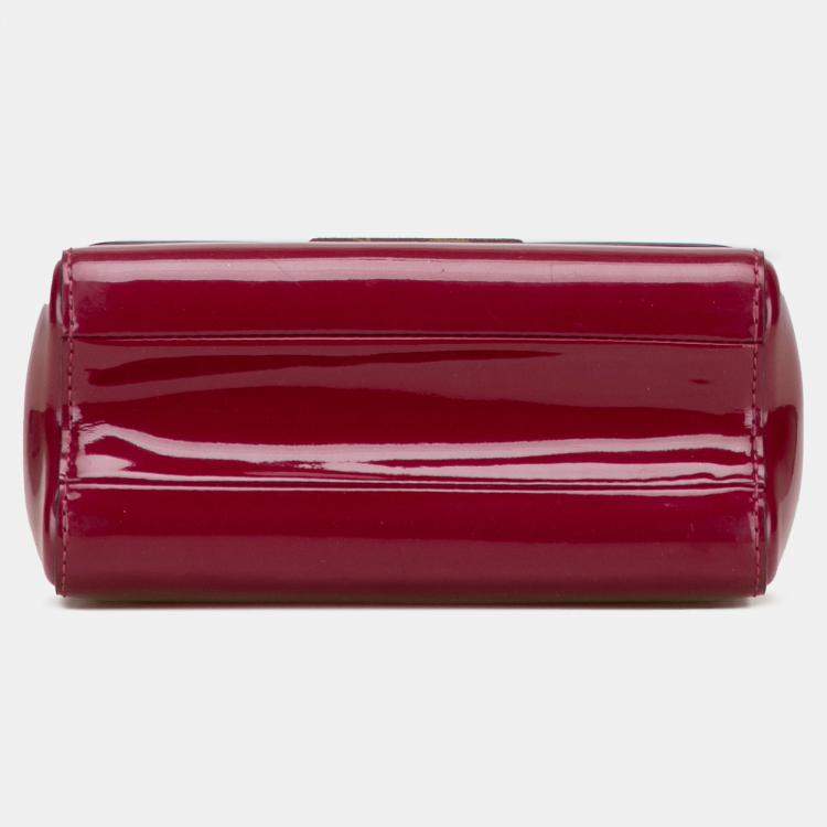 Pre Owned Louis Vuitton Red Vernis Monogram Twist PM