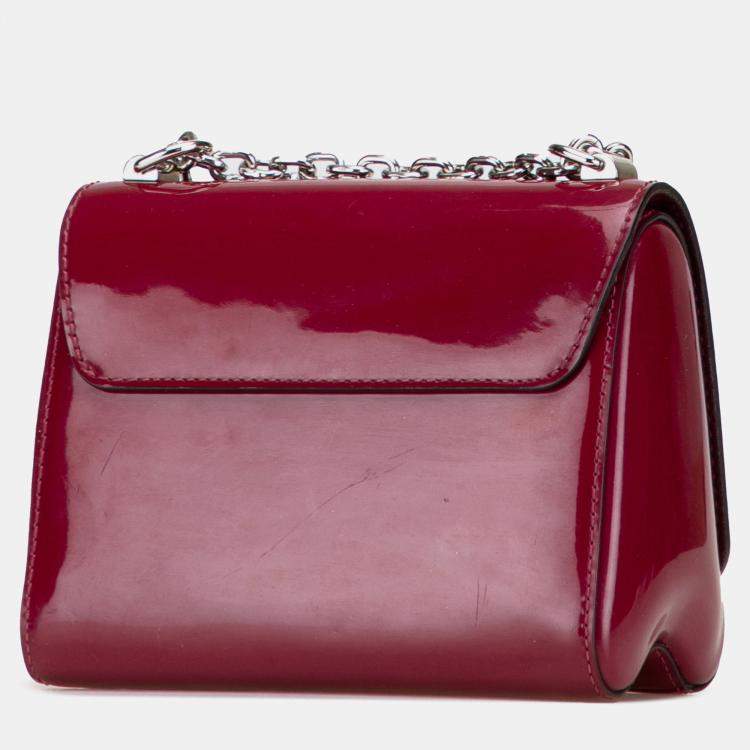 Pre Owned Louis Vuitton Red Vernis Monogram Twist PM