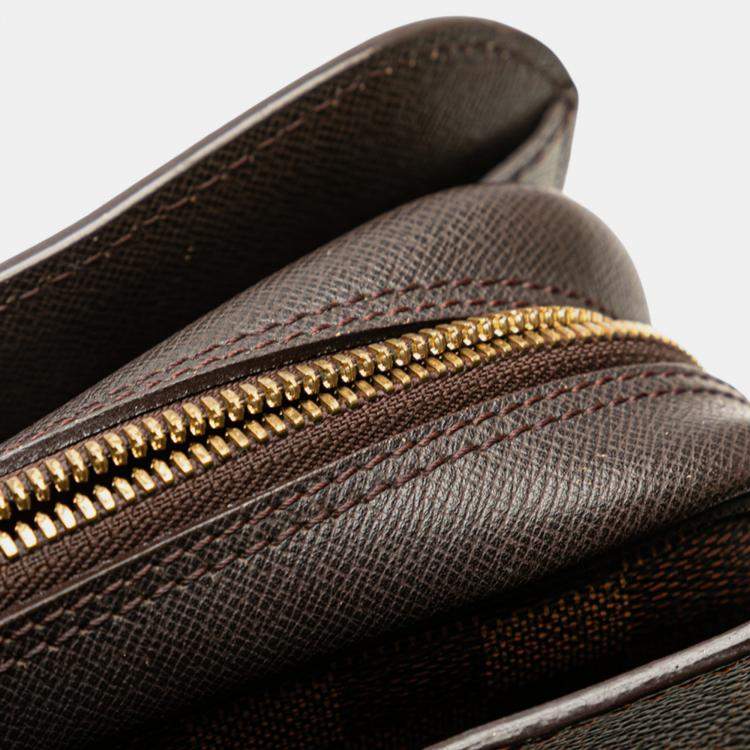 Pre Owned Louis Vuitton Brown Damier Ebene Triana