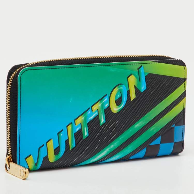 Pre Owned Louis Vuitton Multicolor Epi Leather Race Print Limited Edition Zippy Wallet