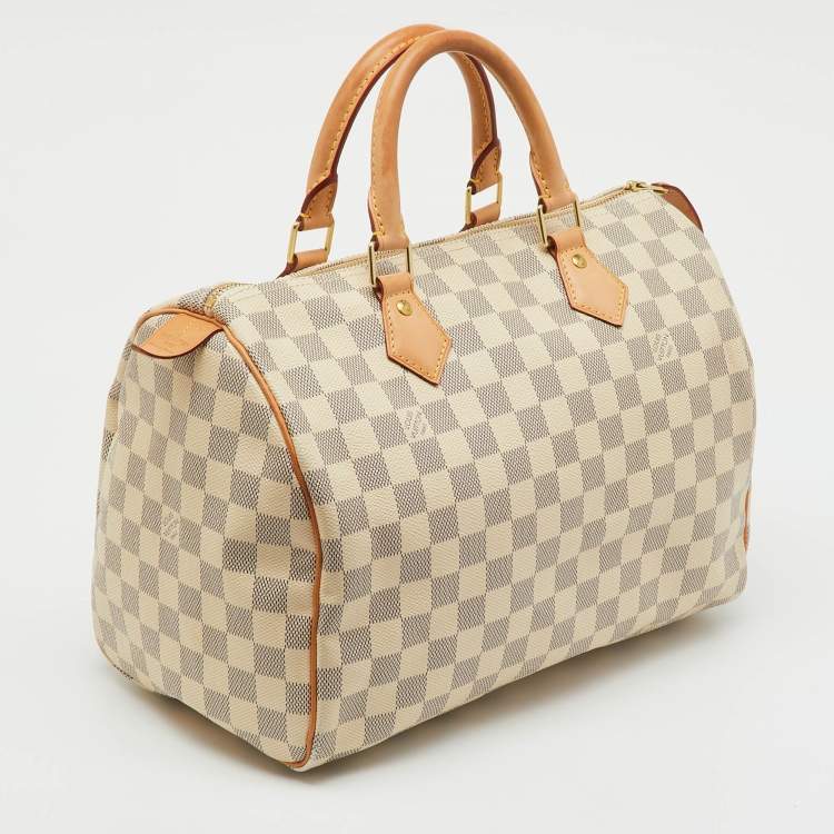 Pre Owned Louis Vuitton Damier Azur Canvas Speedy 30 Bag