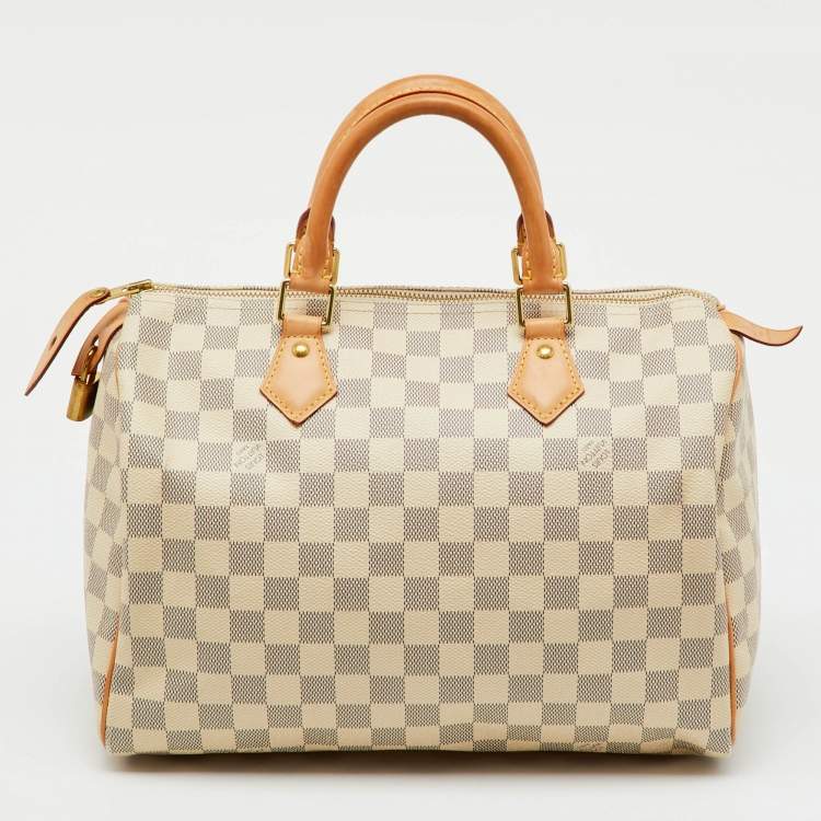 Pre Owned Louis Vuitton Damier Azur Canvas Speedy 30 Bag