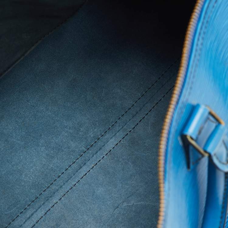 Pre Owned Louis Vuitton Toledo Blue Epi Leather Vintage Speedy 40 Bag
