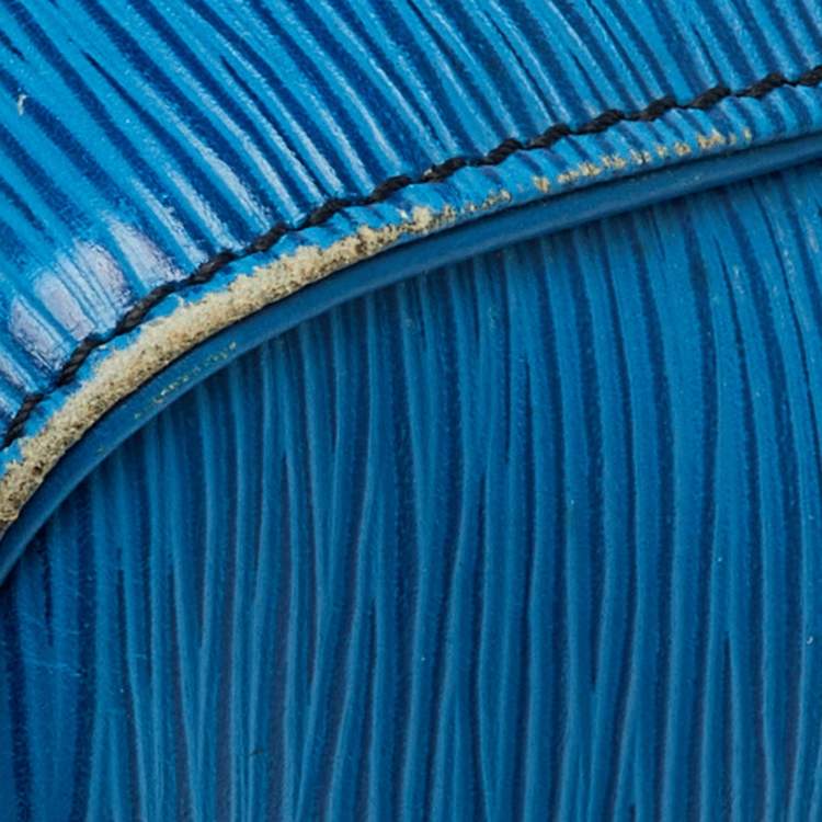 Pre Owned Louis Vuitton Toledo Blue Epi Leather Vintage Speedy 40 Bag