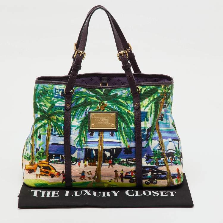 Pre Owned Louis Vuitton Multicolor Canvas and Leather Trim Limited Edition Escale Ailleurs Cabas PM Bag