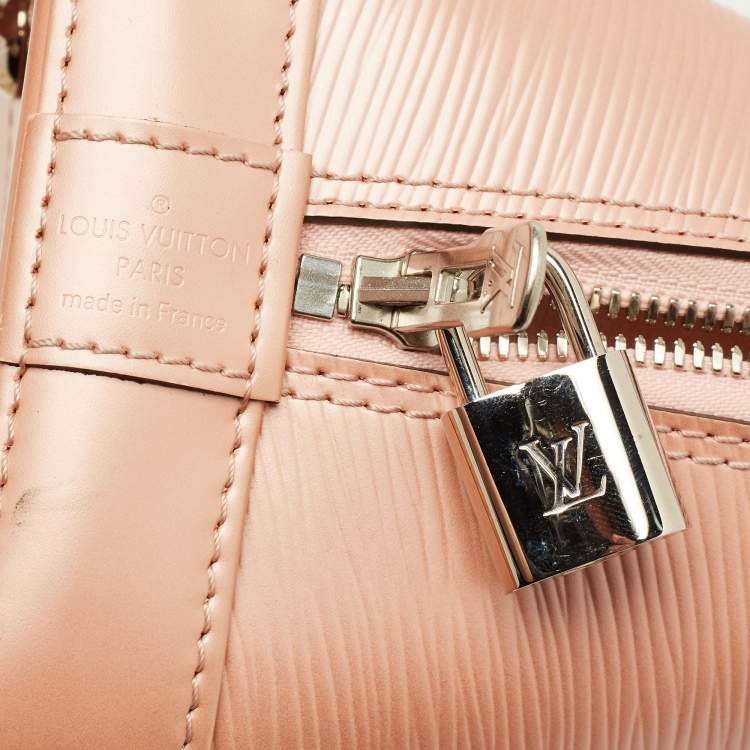 Pre Owned Louis Vuitton Metallic Peach Epi Leather Alma PM Bag
