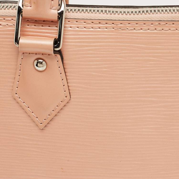 Pre Owned Louis Vuitton Metallic Peach Epi Leather Alma PM Bag