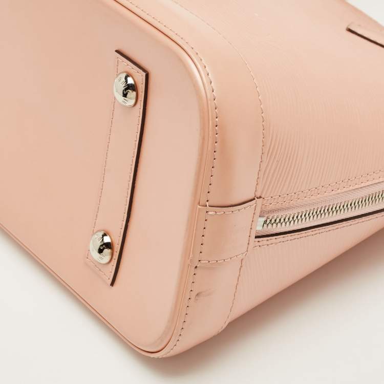 Pre Owned Louis Vuitton Metallic Peach Epi Leather Alma PM Bag
