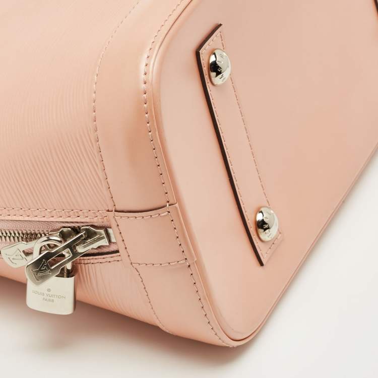 Pre Owned Louis Vuitton Metallic Peach Epi Leather Alma PM Bag