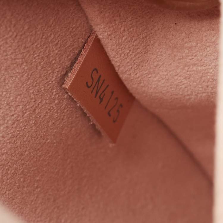 Pre Owned Louis Vuitton Metallic Peach Epi Leather Alma PM Bag