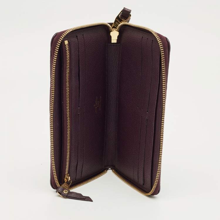 Pre Owned Louis Vuitton Aube Monogram Empreinte Leather Zippy Wallet