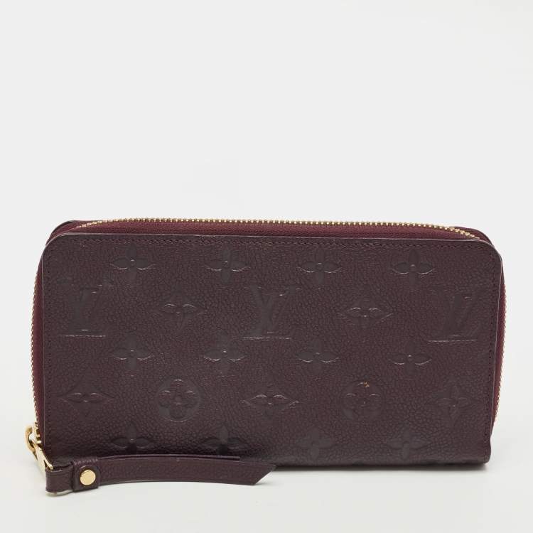 Pre Owned Louis Vuitton Aube Monogram Empreinte Leather Zippy Wallet