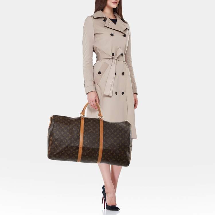 Pre Owned Louis Vuitton Monogram Canvas Keepall Bandoulière 60 Bag