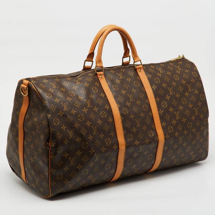 Pre Owned Louis Vuitton Monogram Canvas Keepall Bandoulière 60 Bag