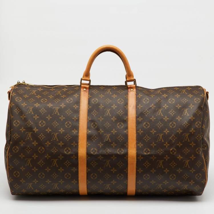 Pre Owned Louis Vuitton Monogram Canvas Keepall Bandoulière 60 Bag